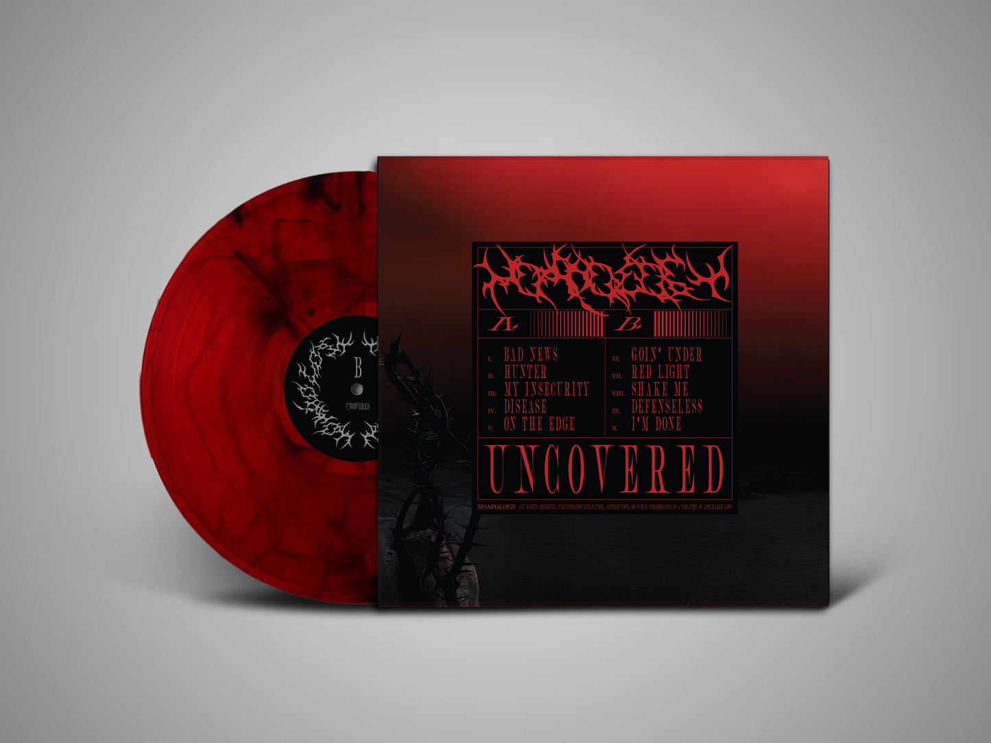 UNCOVERED (LP, 2025) Red/black marble vinyl
